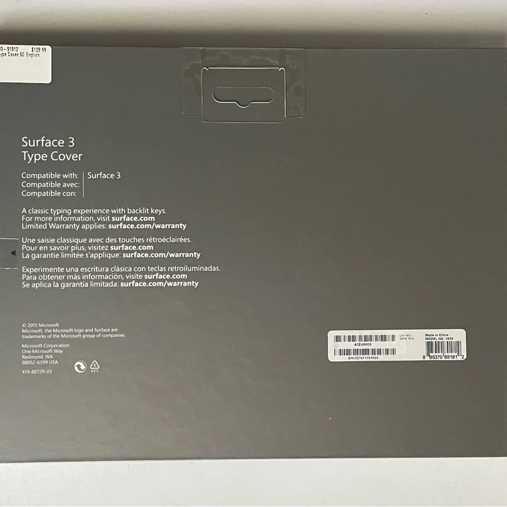 Microsoft Surface 3 Type Cover Blue